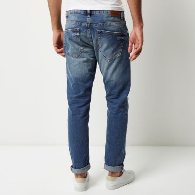 Blue Only & Sons ripped straight jeans